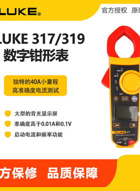 FLUKE福禄克F319真有效值交直流数字钳形表 高精度钳形电流表