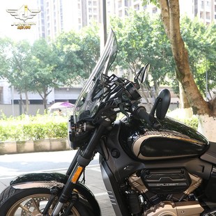 适用隆鑫无极U前挡风板风挡玻璃导流罩装 件 饰板L22改装