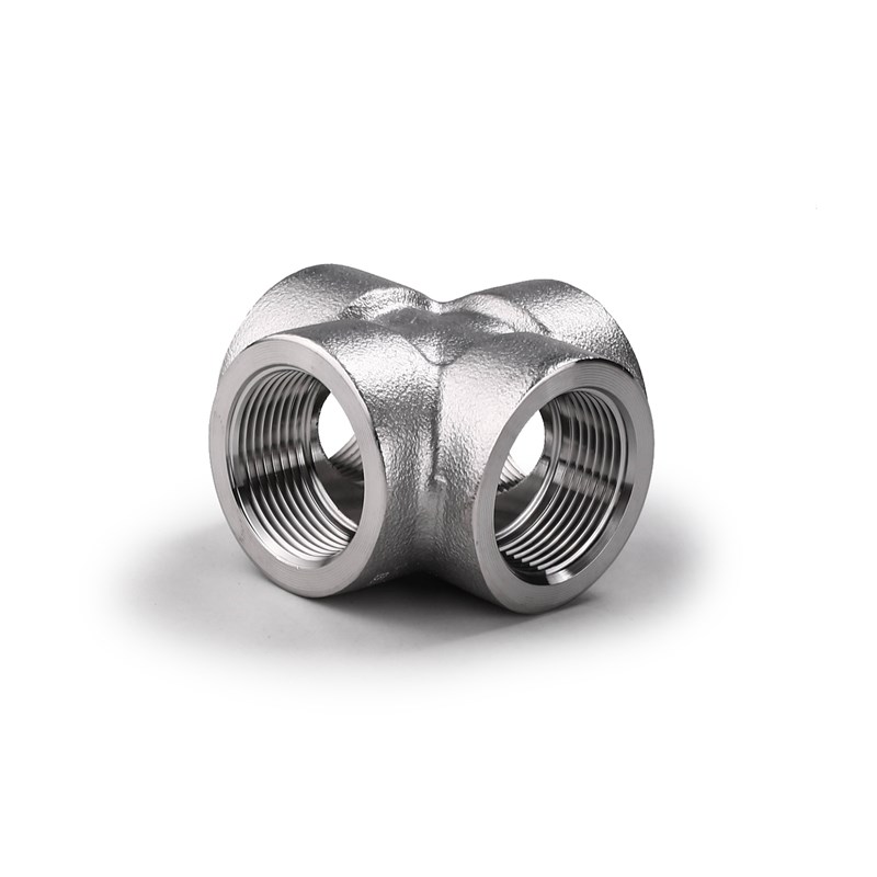 内丝四通BPT耐KG高压管件LB锻锈钢L天佑管业