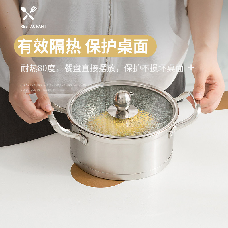 弧形圆桌级感茶几桌布防水防油免洗防烫隔热皮革硅胶餐桌垫