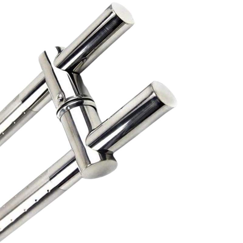 青尚加厚不锈钢玻璃门拉手门把手对装推拉办公室钢化大门孔距可调