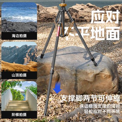 轻装时代LS288便捷摄影灯架2.6米铝合金折叠三脚架影棚补光灯支架