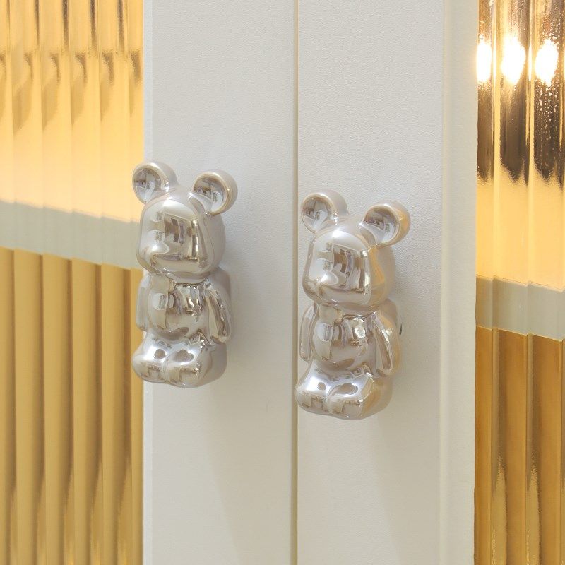 新款法式学熊柜子抽屉柜门拉手现代高档一门到顶银色小把手,基础建材,小拉手,淘宝优惠券,粉丝福利购,淘宝优惠卷