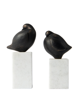 zon 现代金属大理石级感艺术品小鸟茶几橱柜装饰品