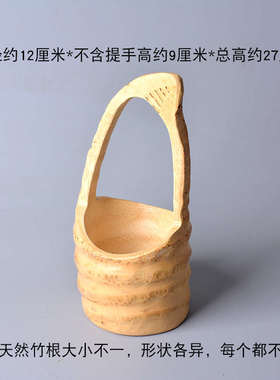 茶点点心盘 手工竹根韩寿司特色水果篮料理餐提篮日纯竹制品手