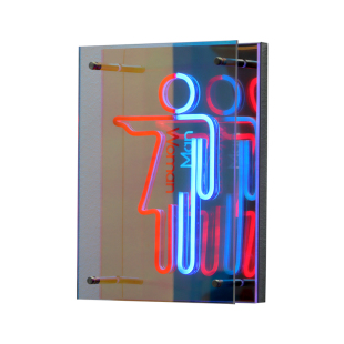 千层镜深渊镜霓虹灯发光字镜面指示广告招牌