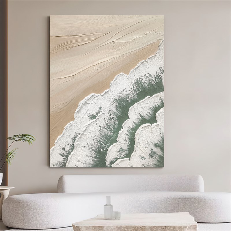 《温柔延绵》现代玄关抽象挂画极简风酒店大幅落地客厅装饰画