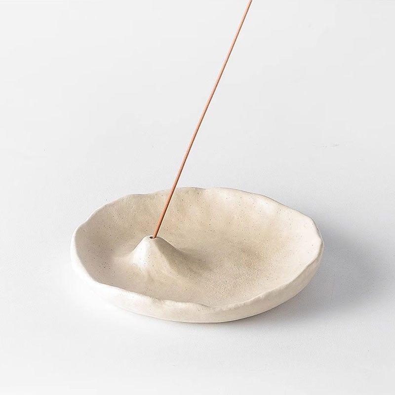 侘寂风线香香插家用复古中式檀香高级创意喷点底座托盘中古