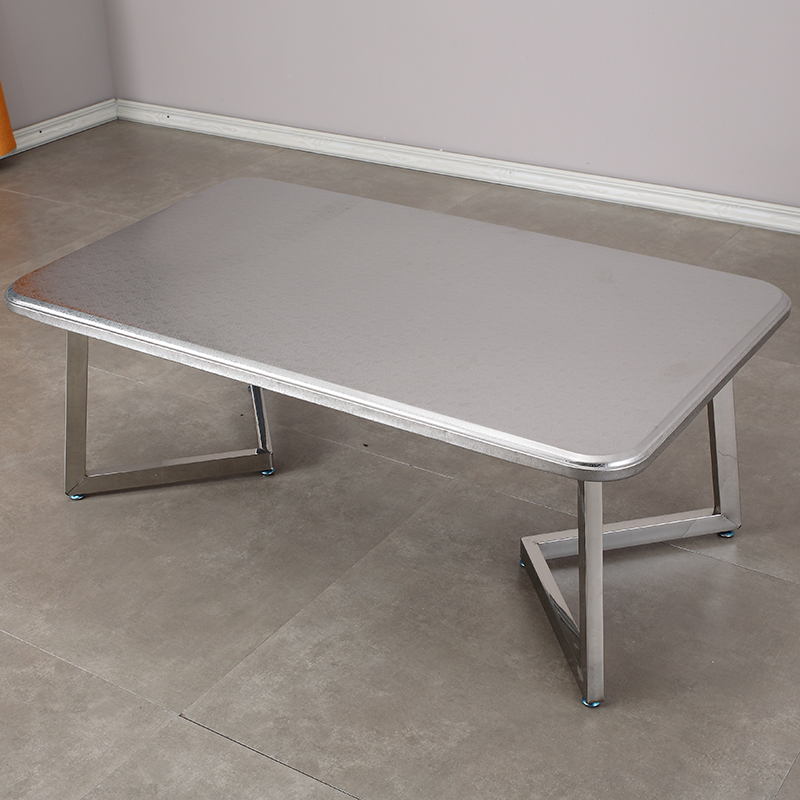 锈钢茶几长方形茶桌泡茶小户型家用阳台金属茶台餐桌两用矮桌