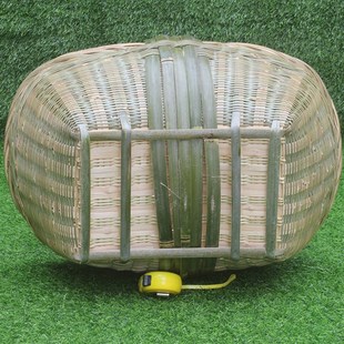 竹子编织竹制品大全竹箩筐竹编老式手工艺品大号摘菜篮鸡蛋篮
