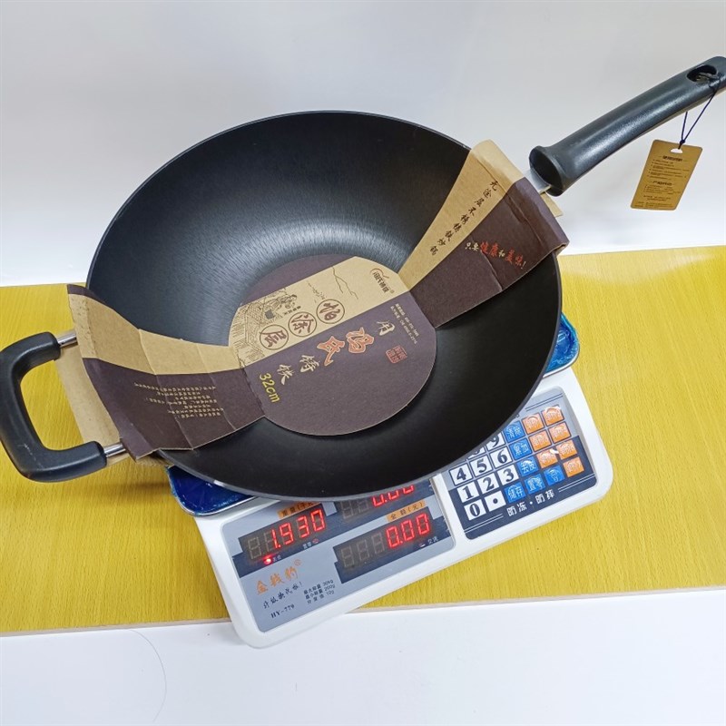 冯氏铸铁炒锅不生锈无涂层炒菜锅老式铁锅燃气灶家用电磁炉加厚