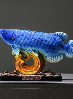 高档创意龙鱼装饰品玄关客厅卧室电视柜漂亮公司工厂鱼缸