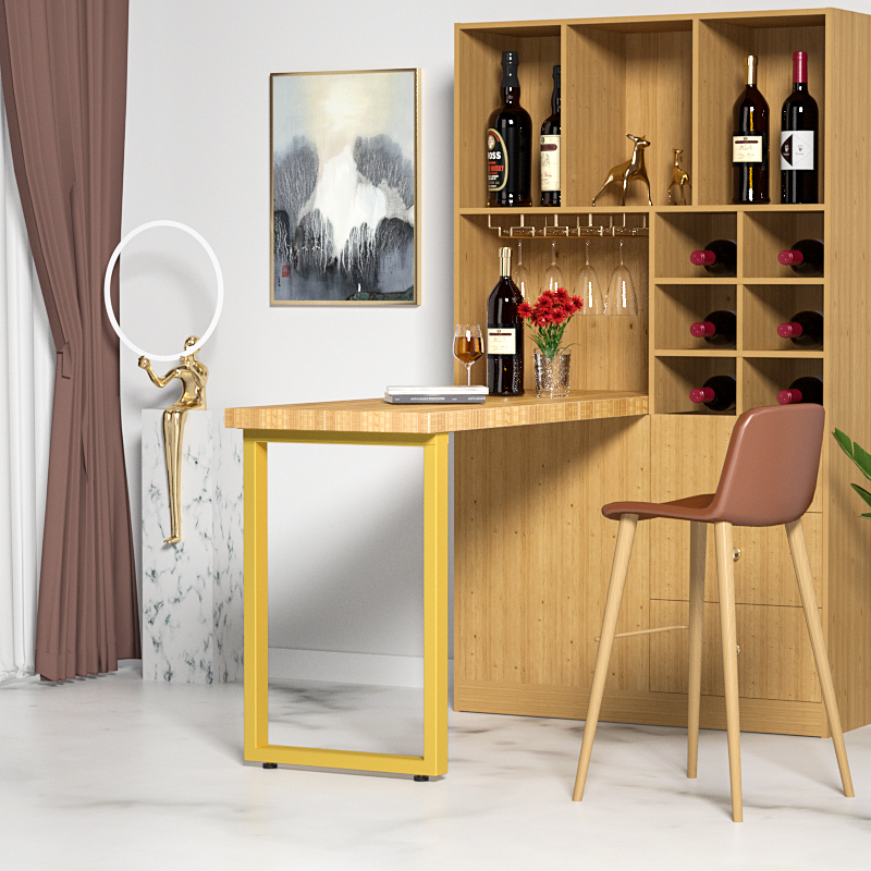 铁艺吧台腿餐桌腿支架金色茶几桌电脑书桌支撑脚餐台脚桌架子定制