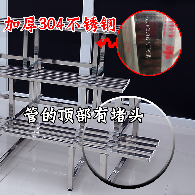 不锈钢防腐大花架铁艺多层阳台放花架子室内外多肉阶梯花盆架