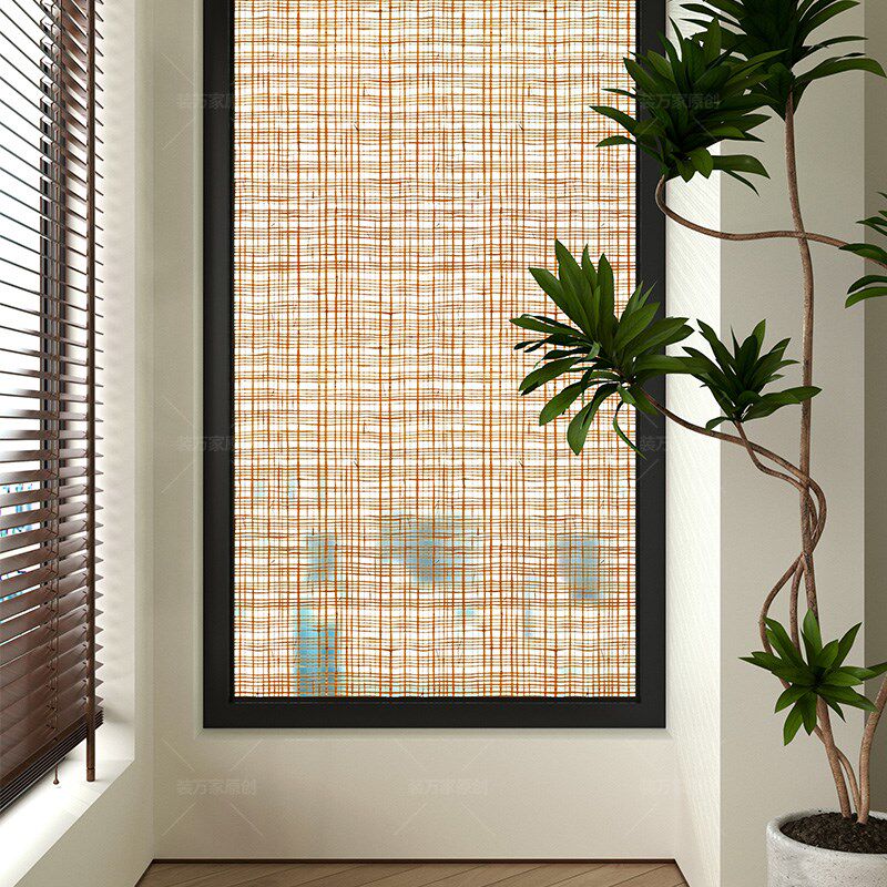 装万家复古仿麻编织纹玻璃防窥浴室改造柜子玻璃门膜,家居饰品,玻璃膜/贴,淘宝优惠券,粉丝福利购,淘宝优惠卷