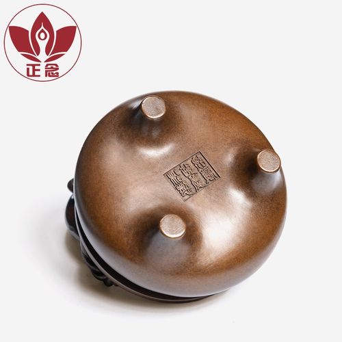 庆松堂苏工铜炉名家胡庆松制索耳炉复古紫铜炉沉香檀香熏香