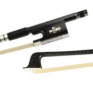 青歌黑碳纤维小提琴弓子 炭素碳素中提琴琴弓演奏大提琴弓子