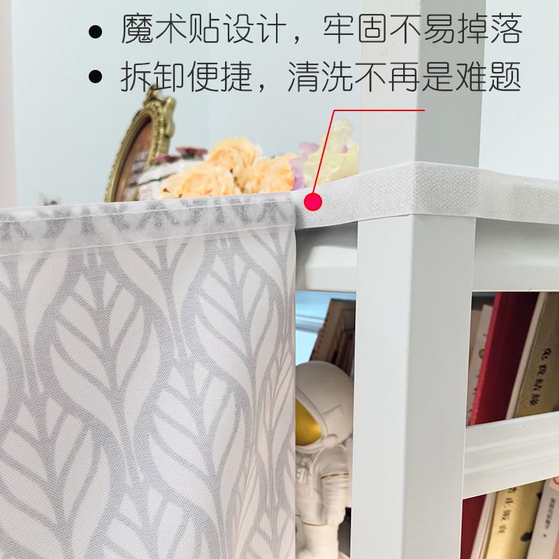 货架帘橱柜帘衣帽间隔断帘挂画布帘书柜遮挡帘魔术贴款窗帘可定做
