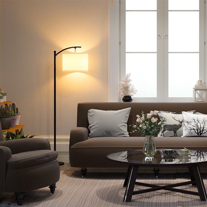led落地灯客厅卧室沙发艺术台灯阅读设计意大利in风布艺灯罩