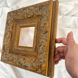 向日葵欧式古典复古实木画框实木相框做旧画框油画外框定制