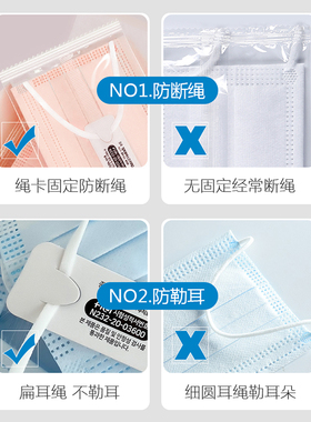 一次性口罩单独立包装黑色三层防护疗儿童专用囗医灰色粉色防尘女