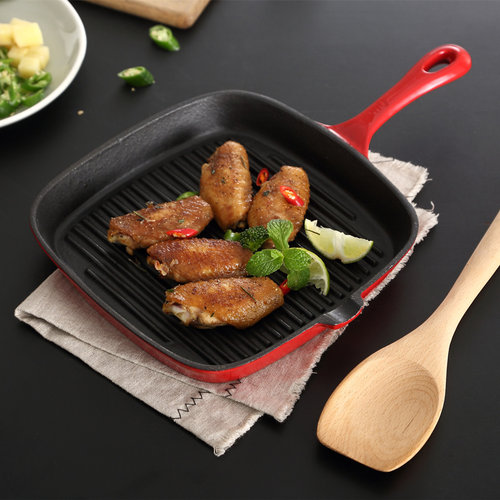 WM电磁炉烤盘韩式铸铁烧烤盘家用粘无烟烤肉锅商用铁板烧烤肉盘