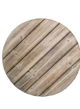 复古做旧桌面拍照背景板美食静物摄影道具实木桌板圆桌面家居