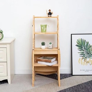 实木板凳梯子字步梯室内两用四步爬梯凳实木踏板