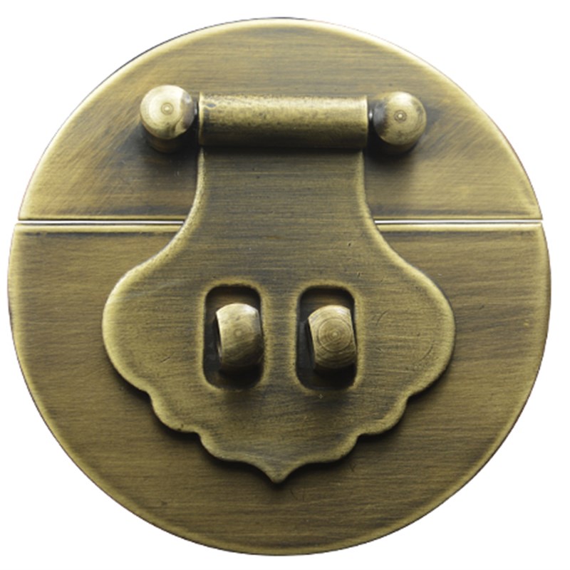 仿古锁扣搭扣箱扣樟木箱子铜首饰盒老式家具7cm光面复古锁片