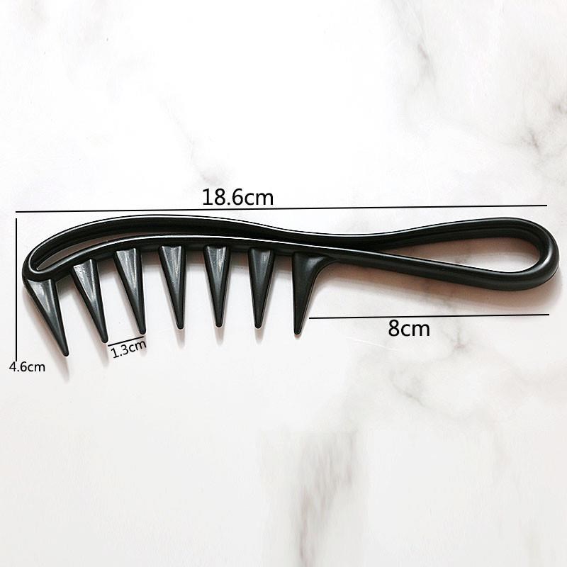 美发大齿梳子宽卷发梳熟料美发工具防静电卷发大齿梳宽齿