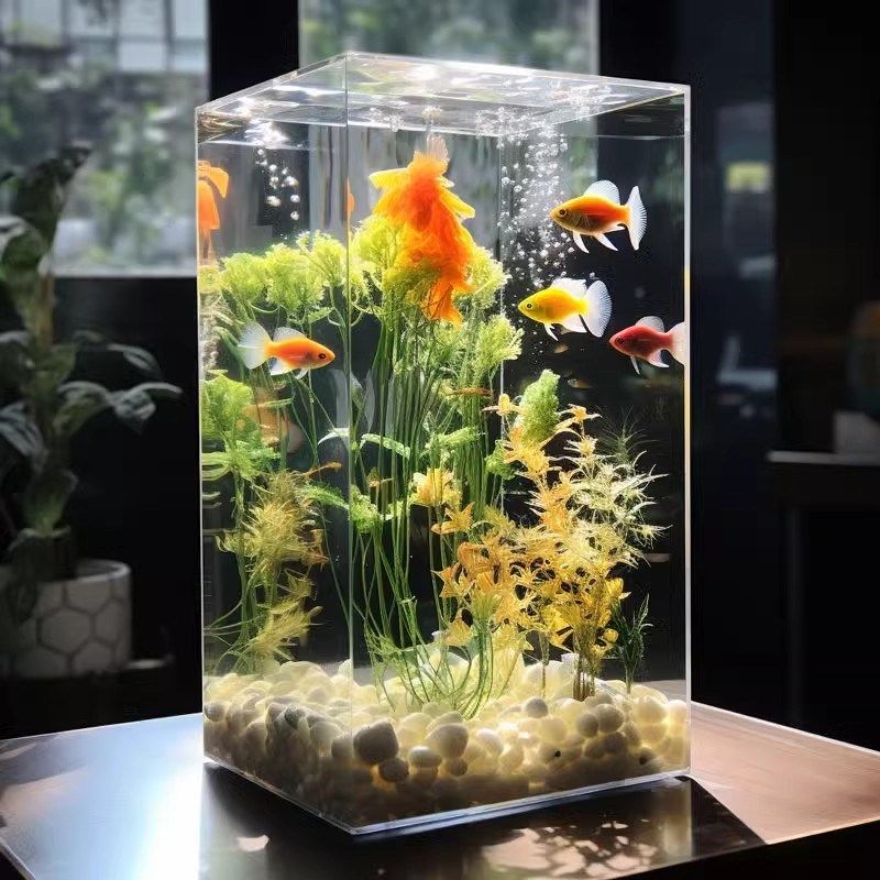 方柱形金鱼缸家用小型客厅酒店斗鱼乌龟大型水族箱,橡塑材料及制品,亚克力/有机玻璃,淘宝优惠券,粉丝福利购,淘宝优惠卷