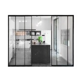 上海窄框厨房玻璃移门极简阳台客厅隔断衣帽间卫生间推拉门定制