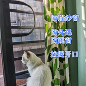防猫纱封网防宠物跳网跳楼外出挡猫隔离防蚊拦猫网自装