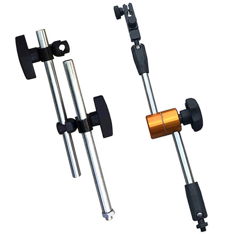 万向表杆磁性表座支架带微调百分表夹持杆机械单表杆2件