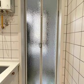 铝合金折叠门浴室小户型卫生间推拉玻璃厕所隔断厨房阳台无下轨