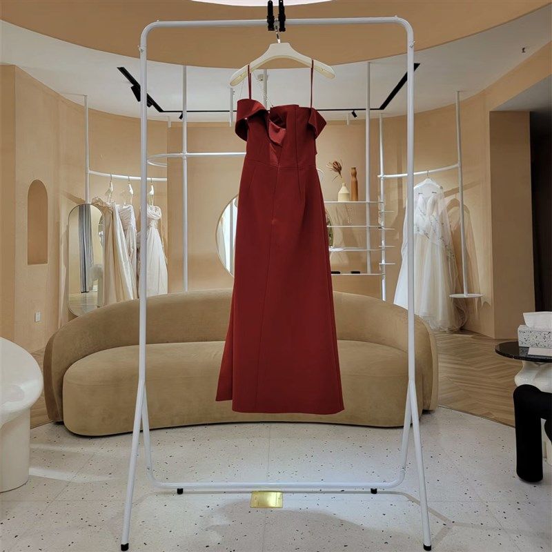 白色婚纱架子落地礼服展示架中岛陈列货架样衣拍摄道具头纱挂衣杆,商业/办公家具,服装展示架,淘宝优惠券,粉丝福利购,淘宝优惠卷