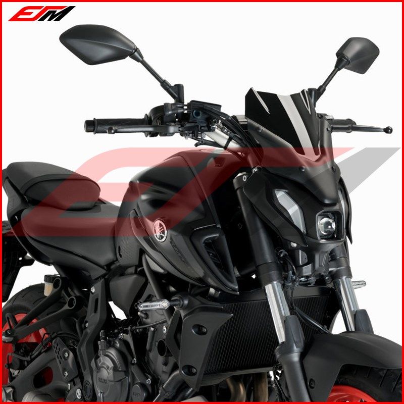 适合  MT07 MT-07 21-23 改装摩托车 前风挡挡风玻璃挡风镜