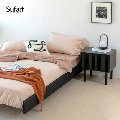 舒梵云端悬浮床简约设计新品无头床实木双人侘寂风格床1.5/1.8米