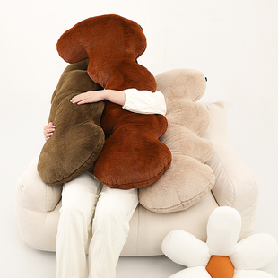 大波浪L形in风长条型睡觉夹腿女生侧睡抱枕床头靠枕沙发床上靠垫