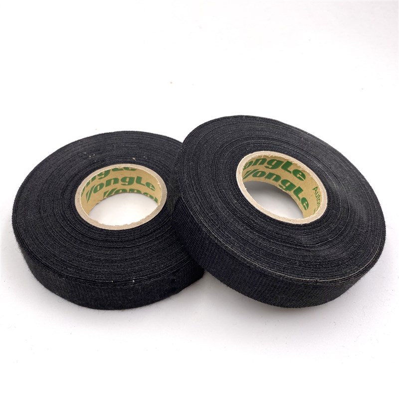永乐汽车线束胶布发动机耐高温电工绝缘胶带9mm宽包线布绒布胶布