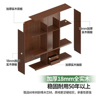 定制分段式全实木衣柜家用卧室中古风现代免拉手六门橡木衣橱