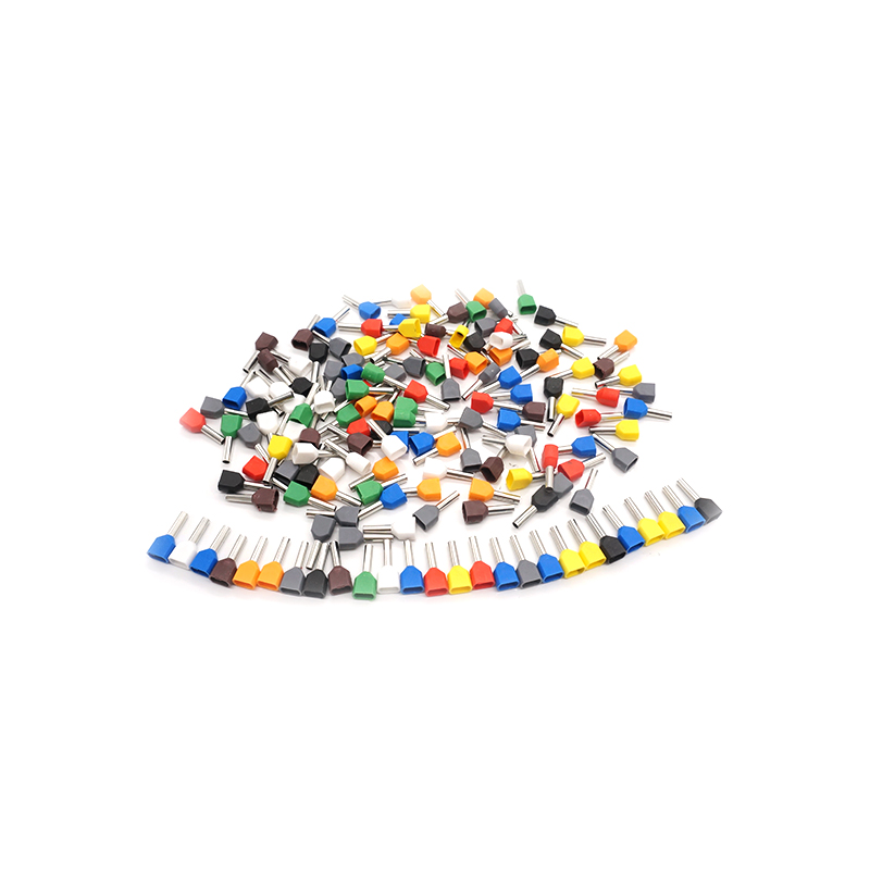 TE1008线并线管型接线端子冷压端子铜针型线鼻子紫铜带护欧式