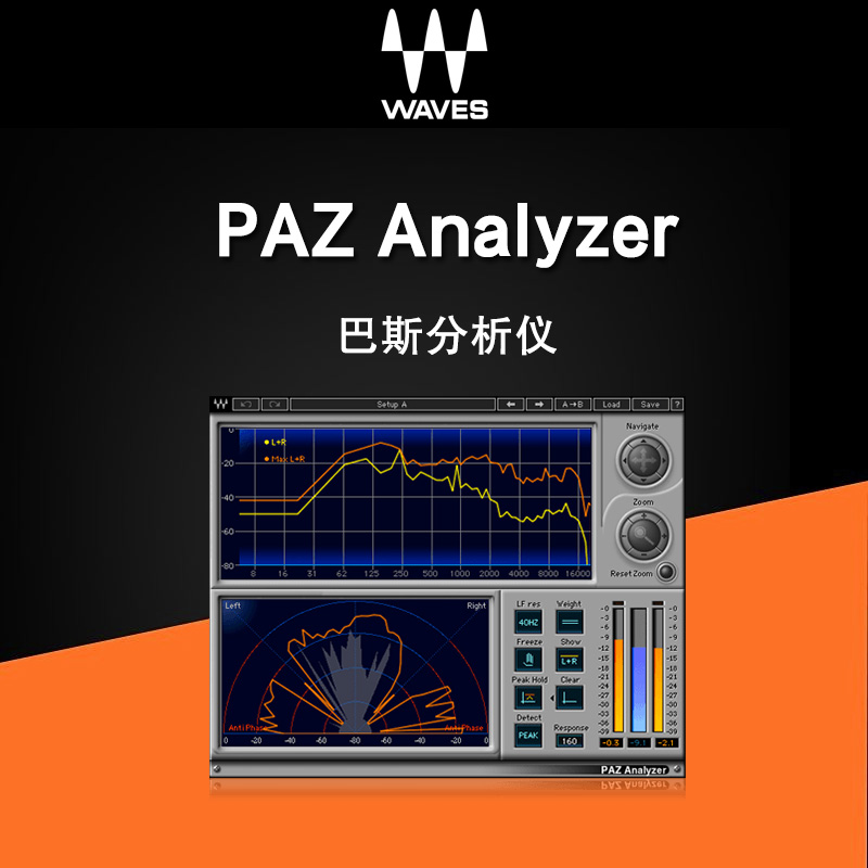 WAVES14 PAZ Analyzer频谱分析仪音轨处理处理插件