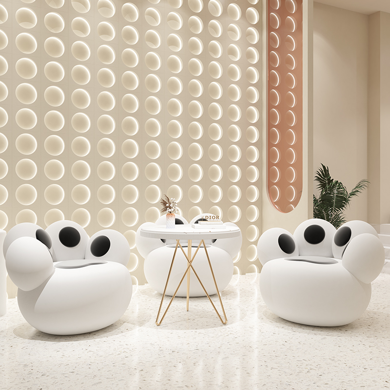 接待洽谈桌椅会客办公室休闲餐桌咖啡厅奶茶店美甲美容店沙发