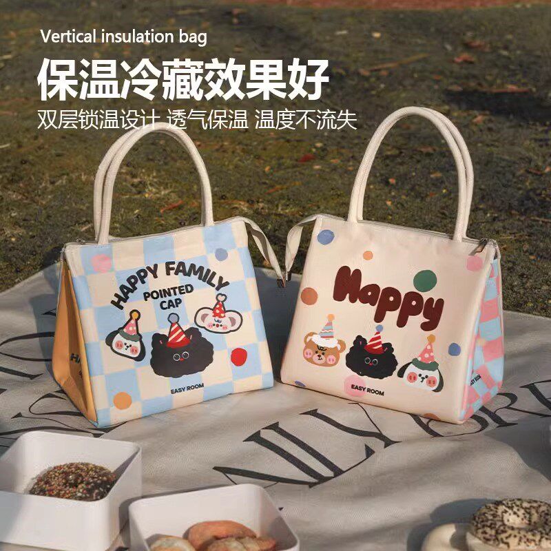 爱饭盒袋便当包上班族学生卡通加厚手拎保温铝箔大容量妈咪