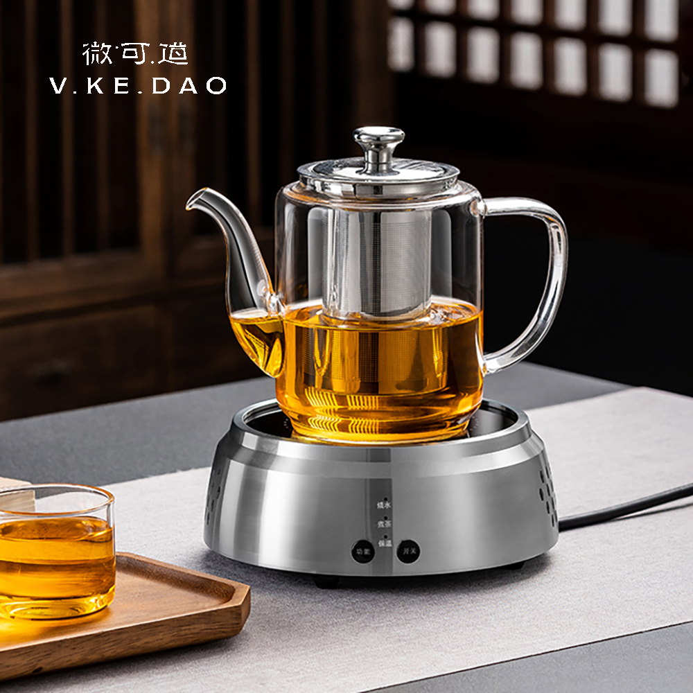 微可道电陶炉泡茶专用煮茶壶简约小型便携养生茶炉智能保温茶艺炉