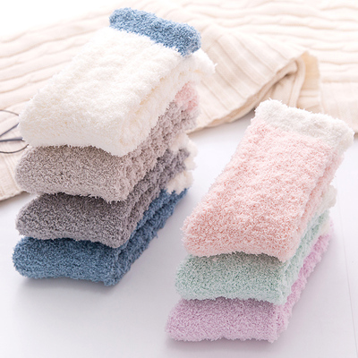 秋冬季睡觉月子袜加绒加厚