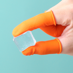 乳胶手指套加厚耐磨麻点钞套袋分页电子美甲防护胶皮劳保防滑护套