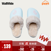 时尚 WallWide加绒勃肯鞋 一脚蹬冬季 百搭加厚防滑保暖半包雪地靴