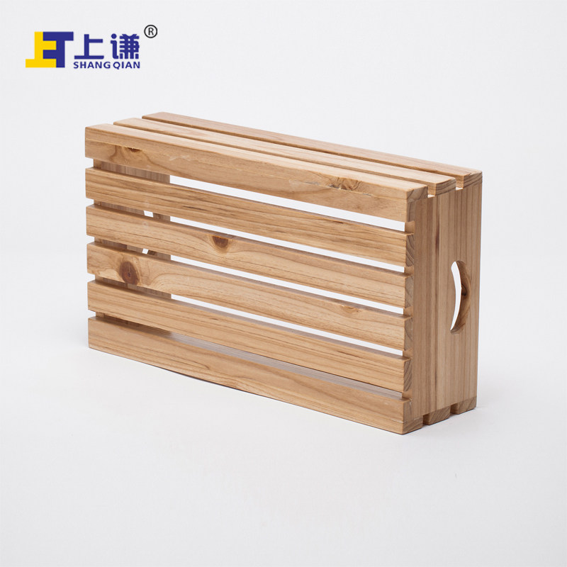 上谦杉木篮置物筐糕点西饼面包房烘焙展柜中岛柜陈列软陈设